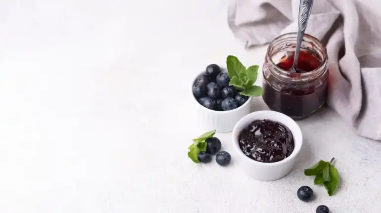 homemade berry jam preparation