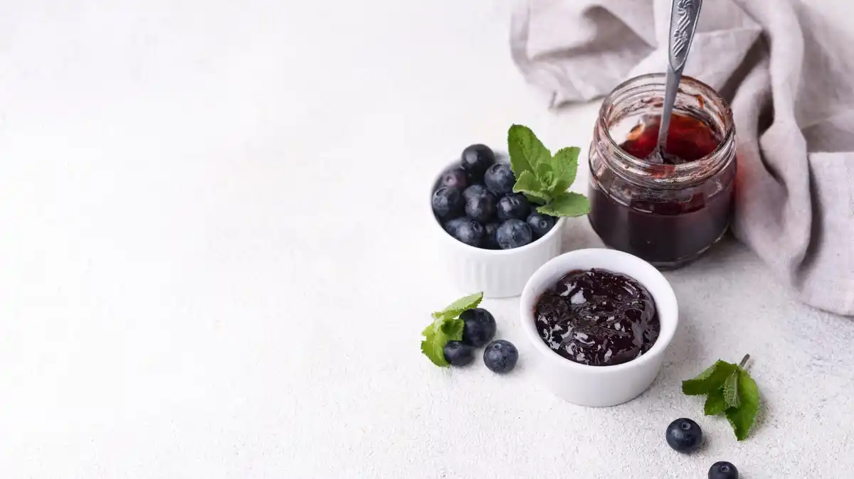 homemade berry jam preparation