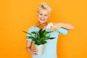 fresh green leaves garden care