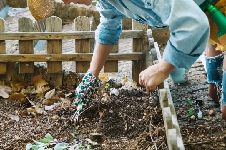 compost pile backyard garden Sweden