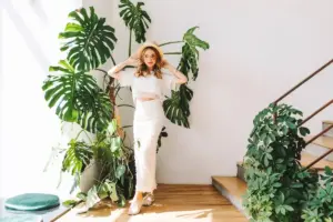 lush indoor houseplants Scandinavian home