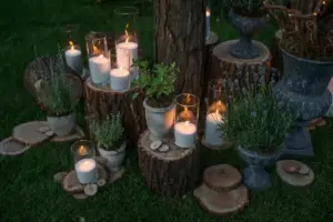 cozy Swedish summer patio outdoor lighting plants