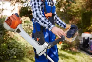 garden machine maintenance lawn mower trimmer oil change