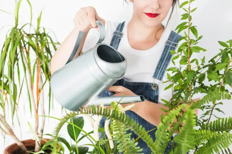 watering houseplants indoors pot plants soil moisture
