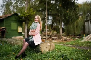 relaxed gardening backyard Sweden